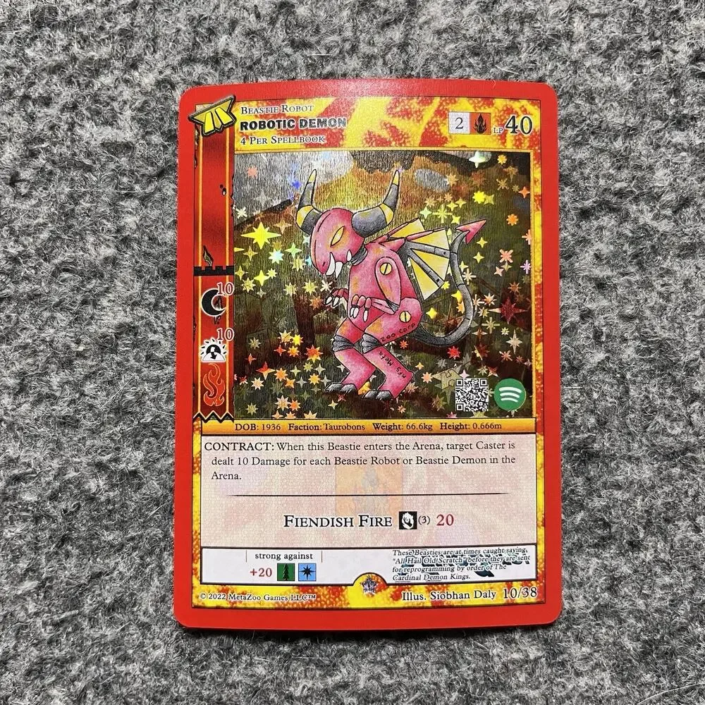 Metazoo HiroQuest Robotic Demon Full Holo 10/38 Spotify Music NM Pack Fresh